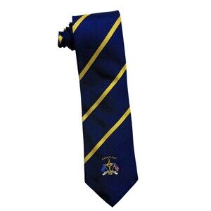 VTG Ben Silver Ryder Cup Belfry Handmade Pure English Silk Regimental Repp Tie